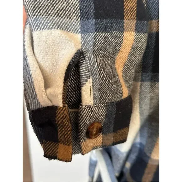 SHEIN LUNE Ladies' Plaid Oversized Peacoat Sz Large - Picture 6 of 7